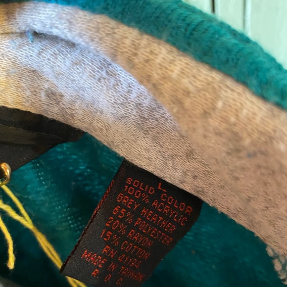 Vintage Blue and Gray Quarter Zip Sweater - Picture 7 of 7